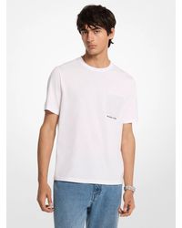 Michael Kors - Mk Signature Logo Pocket Cotton T-Shirt - Lyst