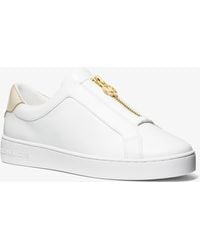 Michael Kors - Keaton Leather Zip-up Sneaker - Lyst