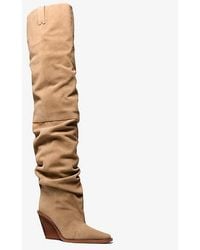 Michael Kors - Mk Noemie Suede Over-The-Knee Boot - Lyst