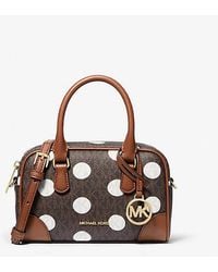 Michael Kors - Thompson Extra-Small Polka Dot Signature Logo Satchel - Lyst