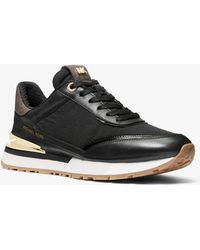 MICHAEL Michael Kors - Mk Nova Leather And Nylon Trainer - Lyst