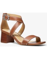 MICHAEL Michael Kors - Ashton Leather Sandal - Lyst