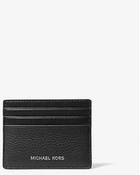 Michael Kors - Cooper Pebbled Leather Tall Card Case - Lyst