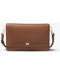 pebbled leather convertible crossbody bag