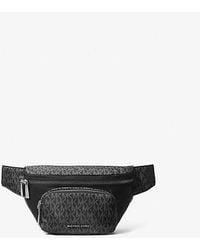 Michael Kors - Mk Tanner Signature Logo Print Nylon Utility Sling Pack - Lyst