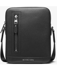 Michael Kors - Mk Hudson Pebbled Leather Flight Bag - Lyst