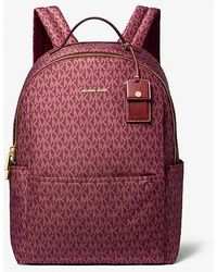 Michael Kors - Sable Large Printed Signature Logo Backpack - Lyst