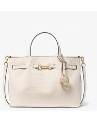 Michael Kors - Carson Medium Crocodile Embossed Satchel - Lyst