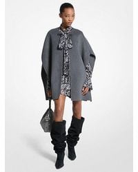 Michael Kors - Double Face Wool Blend Cape - Lyst