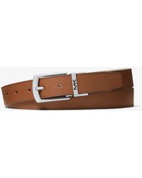 Michael Kors - Mk Reversible Pebbled Leather Belt - Lyst