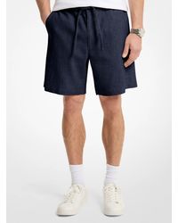 Michael Kors - Mk Linen Blend Shorts - Lyst