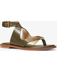 MICHAEL Michael Kors - Mk Irene Leather Thong Sandal - Lyst