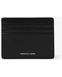 Michael Kors - Mk Harrison Crossgrain Leather Tall Card Case - Lyst