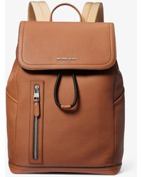 Michael Kors - Hudson Pebbled Leather Utility Backpack - Lyst
