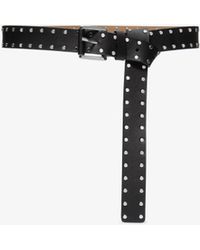 MICHAEL Michael Kors - Mk Colby Studded Leather Belt - Lyst