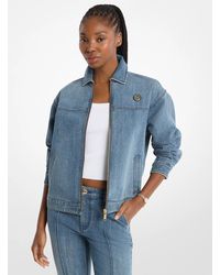 Michael Kors - Denim Zip-Up Jacket - Lyst