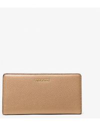 MICHAEL Michael Kors - Mk Bryant Large Pebbled Leather Snap-Front Wallet - Lyst