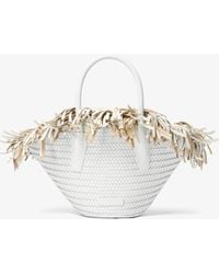 Michael Kors - Sardinia Mini Hand-Woven Leather Basket Tote Bag - Lyst