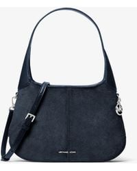MICHAEL Michael Kors - Mk Alice Small Suede Shoulder Bag - Lyst