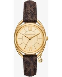 Michael Kors - Mk Mini Leia-Tone And Signature Logo Watch - Lyst