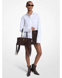 MICHAEL Michael Kors - Mk Cotton Poplin Shirt - Lyst