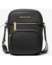 Michael Kors Outlet - Mk Jet Set Medium Leather Crossbody Bag - Lyst