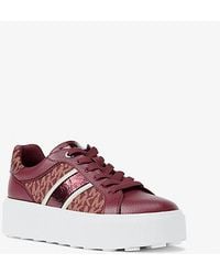 Michael Kors - Romey Signature Logo Stripe Platform Sneaker - Lyst