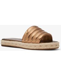 michael michael kors kippy embellished leather slide sandal