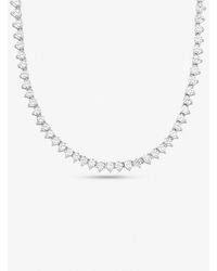 Michael Kors - Precious Metal-plated Sterling Silver Cubic Zirconia Necklace - Lyst