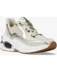 MICHAEL Michael Kors - Mk Toni Mixed-Media Trainer - Lyst