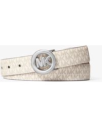 MICHAEL Michael Kors - Mk Pop Charm Signature Logo And Leather Belt - Lyst