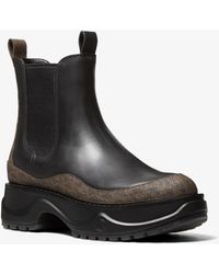 dupree logo tape leather boot