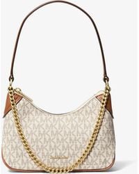 MICHAEL Michael Kors - Mk Jet Set Small Signature Logo Convertible Pochette - Lyst