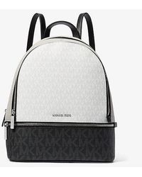 Michael Kors - Rhea Medium Color-Block Signature Logo Backpack - Lyst