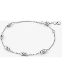 Michael Kors - Mk Astor Link Small Precious Metal-Plated Sterling Chain Bracelet - Lyst