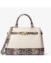 Michael Kors - Reed Large Leather Belted Satchel - Lyst