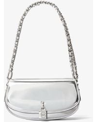 Michael Kors - Borsa a spalla Mila piccola in pelle metallizzata - Lyst