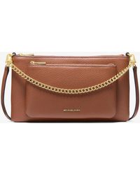 MICHAEL Michael Kors - Mk Jet Set Medium Pebbled Leather Convertible Crossbody Bag - Lyst