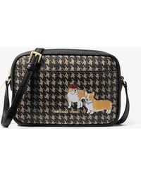 Michael Kors - Jet Set Travel Small Houndstooth Print Camera Crossbody Bag - Lyst