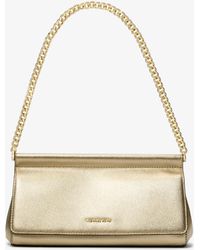 MICHAEL Michael Kors - Mk Carmine Medium Metallic Pebbled Leather Pochette - Lyst
