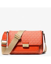 Michael Kors - Bradshaw Medium Signature Logo Messenger Bag - Lyst