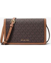 MICHAEL Michael Kors - Mk Marlowe Medium Signature Logo Crossbody Bag - Lyst