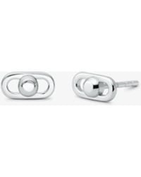 Michael Kors - Mk Astor Link Extra-Small Precious Metal-Plated Sterling Earrings - Lyst