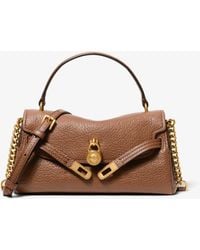 MICHAEL Michael Kors - Mk Hamilton Moderne Extra-Small Textured Leather Slouchy Crossbody Bag - Lyst