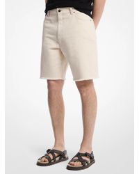 Michael Kors - Mk Frayed Denim Shorts - Lyst