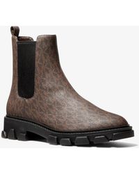 Michael Kors Leather Ridley Chelsea Boots in White | Lyst
