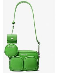 Michael Kors - Jet Set Leather Medium Crossbody Bag With Case For Apple Airpods Pro - Lyst