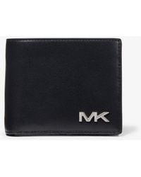 Michael Kors - Mk Varick Leather Billfold Wallet With Passcase - Lyst