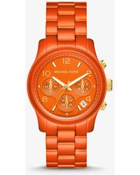 Michael Kors - Limited-edition Runway Orange-tone Watch - Lyst