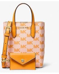 Michael Kors - Vincent Extra-Small Logo Jacquard Crossbody Bag With Card Case - Lyst
